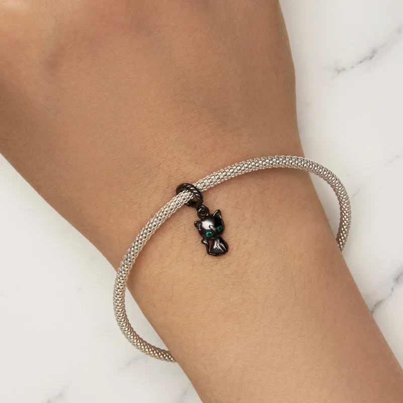 (afbeelding voor) Pandora Stijl Hangende Kat - SCX122-D - Bekijken 5