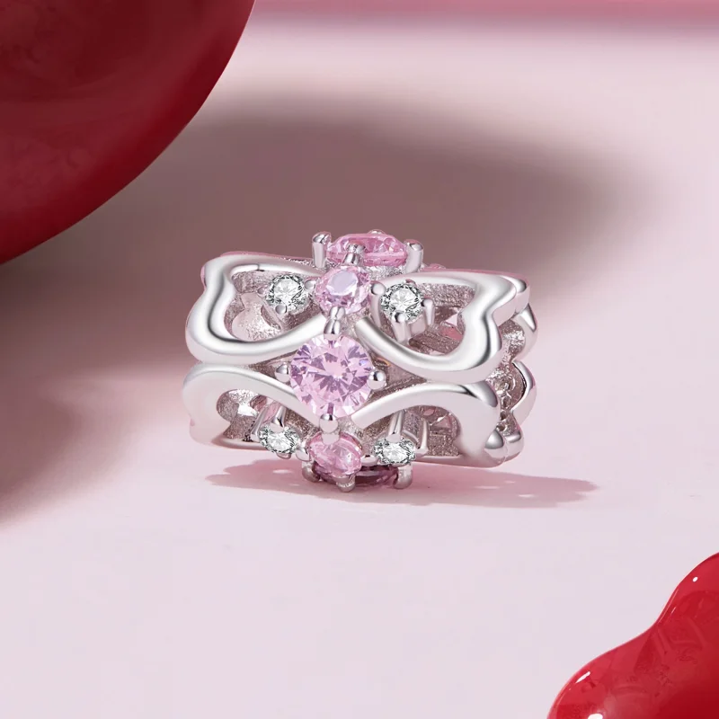 (afbeelding voor) Pandora-stijl Hartvormige Charme met Smalle Taille - BSC924 - Bekijken 2