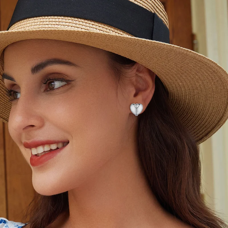 (afbeelding voor) Pandora-stijl Hartvormige Oorringen - BSE905 - Bekijken 6