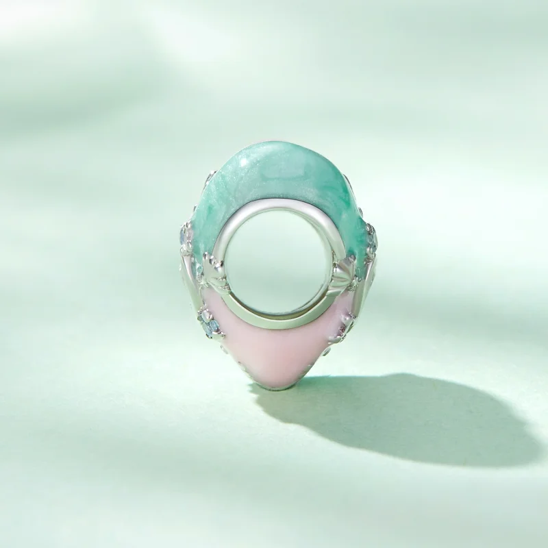 (afbeelding voor) Pandora Stijl Hartvormige Paasbedel - BSC782 - Bekijken 3