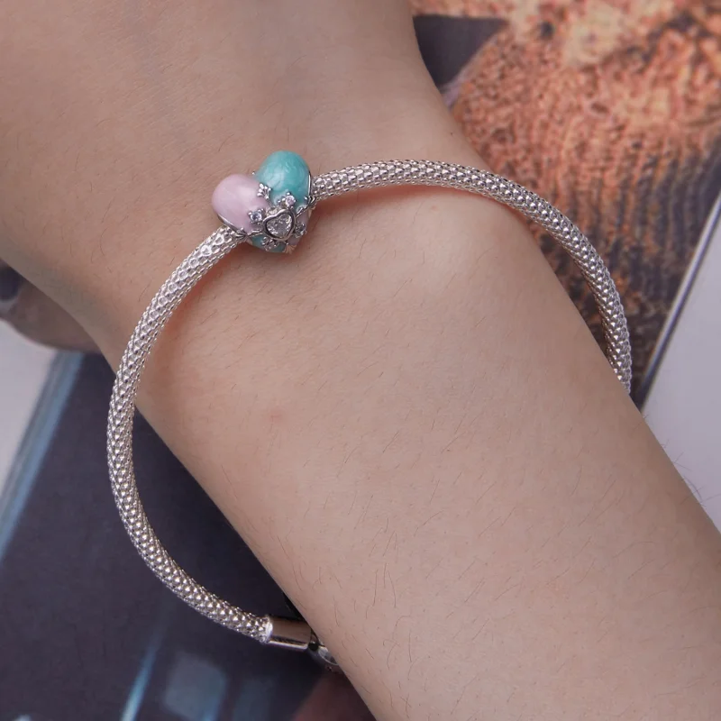 (afbeelding voor) Pandora Stijl Hartvormige Paasbedel - BSC782 - Bekijken 6