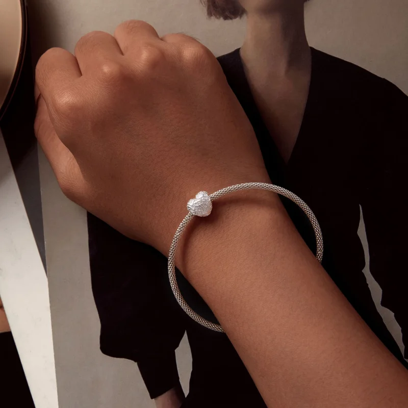 (afbeelding voor) Pandora Stijl Hartvormige Patroon Bedel - SCC2618 - Bekijken 6