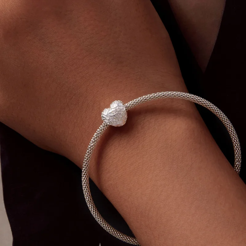 (afbeelding voor) Pandora Stijl Hartvormige Patroon Bedel - SCC2618 - Bekijken 7