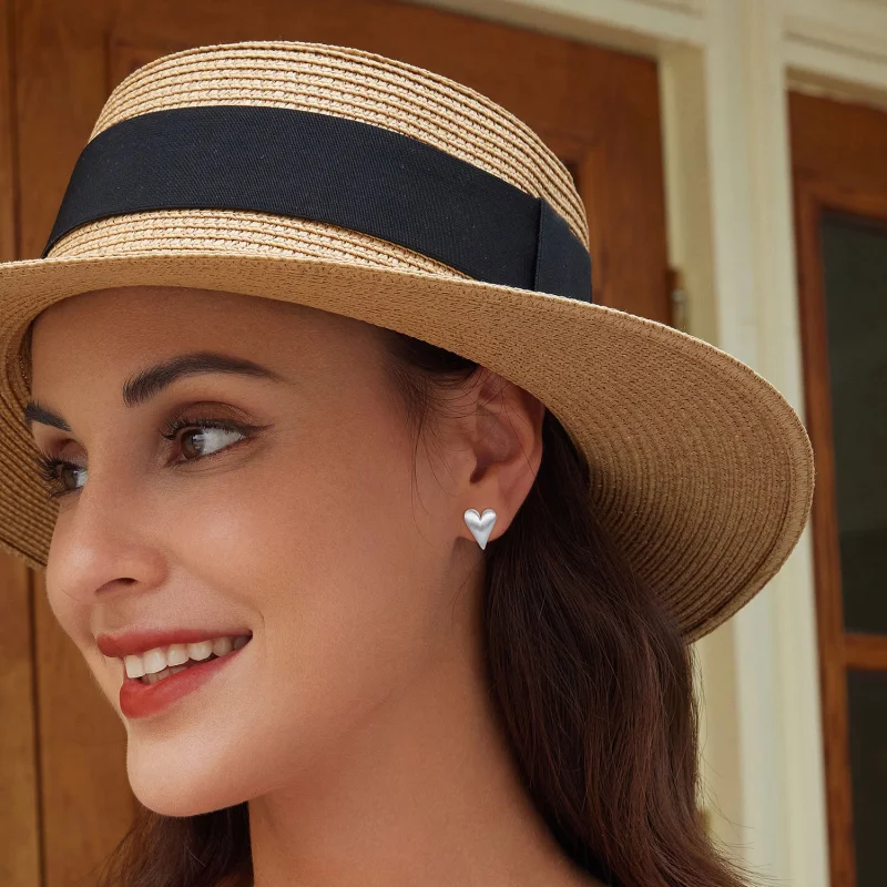 (afbeelding voor) Pandora-stijl Hartvormige Studs Oorbellen - BSE916 - Bekijken 6