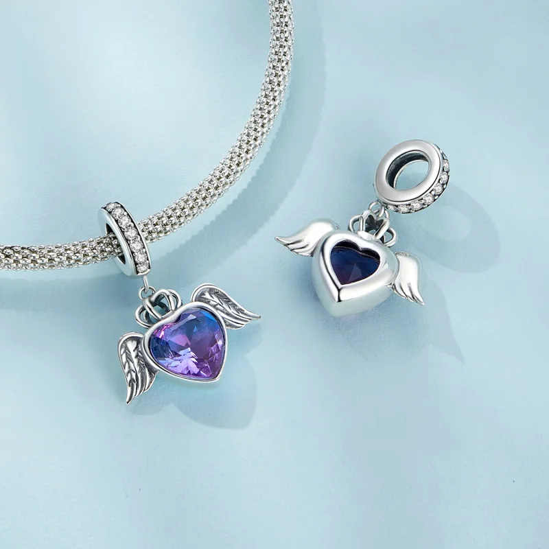 (afbeelding voor) Pandora-stijl Hartvormige Vleugels Hanger - SCC2587 - Bekijken 5