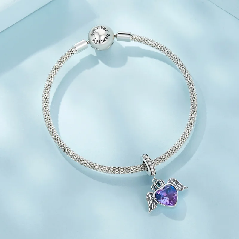 (afbeelding voor) Pandora-stijl Hartvormige Vleugels Hanger - SCC2587 - Bekijken 6