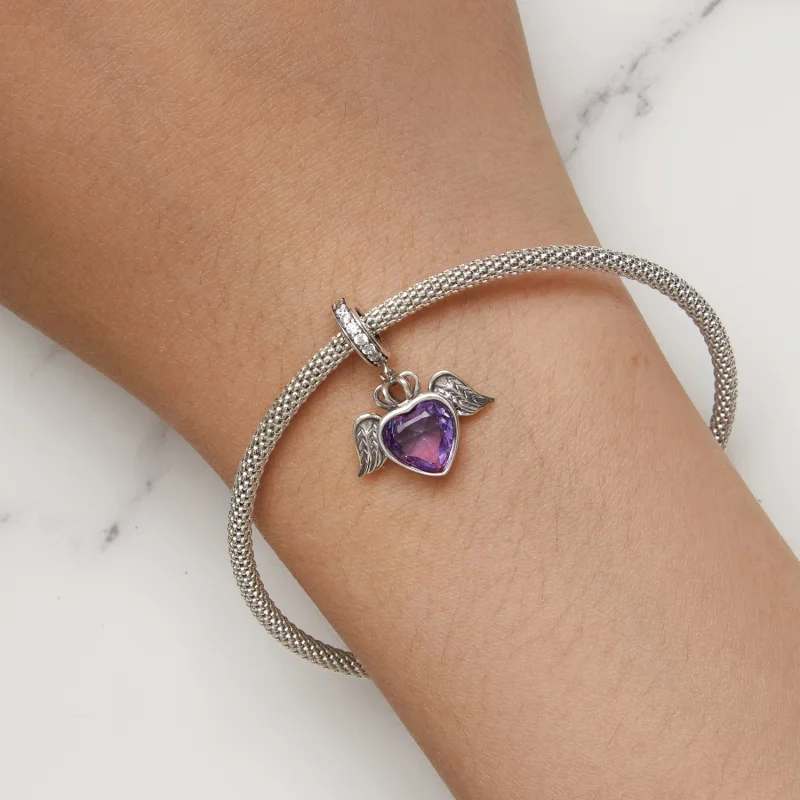 (afbeelding voor) Pandora-stijl Hartvormige Vleugels Hanger - SCC2587 - Bekijken 8