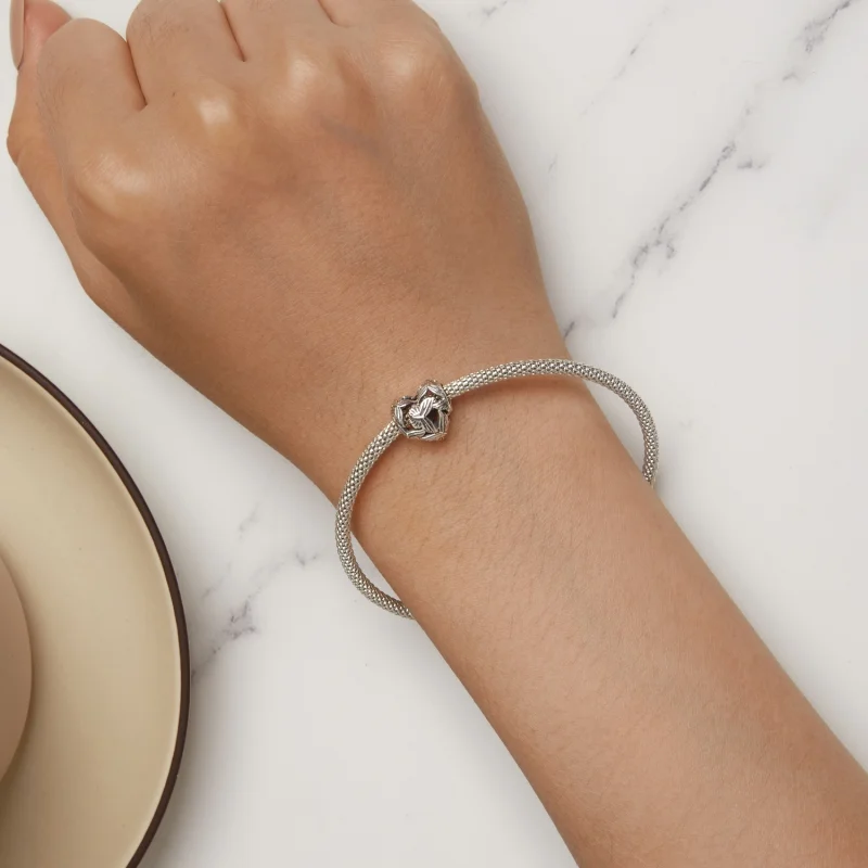 (afbeelding voor) Pandora Stijl Hartvormige Vlinderbedel - SCC2576 - Bekijken 6