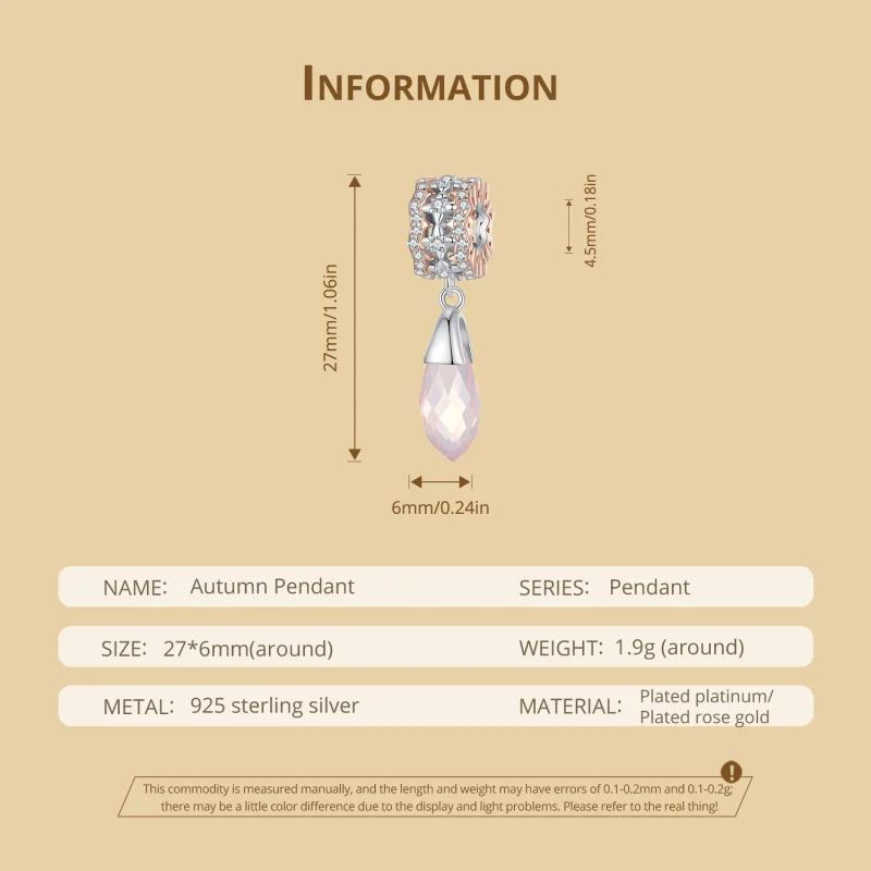 (afbeelding voor) Pandora Stijl Herfst Hangertje - BSC906 - Bekijken 6