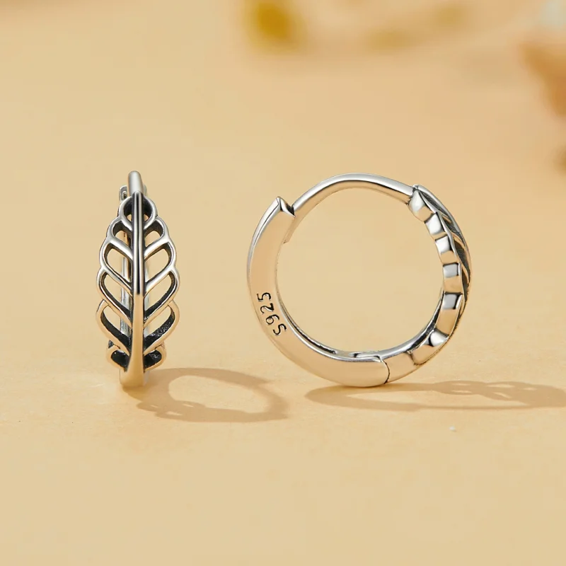 (afbeelding voor) Pandora stijl Herfstbladeren Oorringen - SCE1636 - Bekijken 2