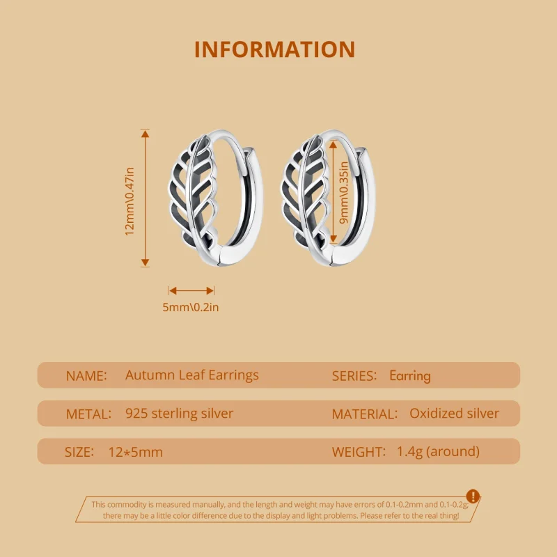 (afbeelding voor) Pandora stijl Herfstbladeren Oorringen - SCE1636 - Bekijken 6