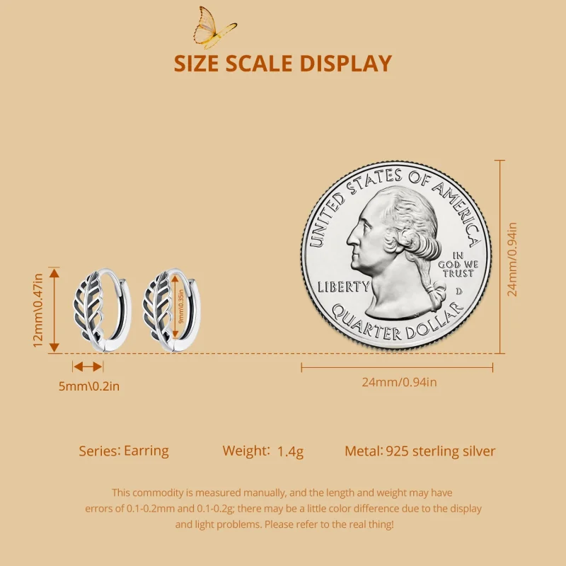 (afbeelding voor) Pandora stijl Herfstbladeren Oorringen - SCE1636 - Bekijken 7