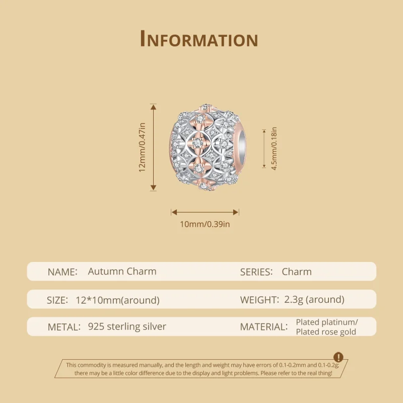 (afbeelding voor) Pandora stijl Herfstkleur Bedel - BSC907 - Bekijken 6