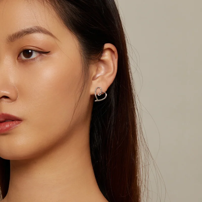 (afbeelding voor) Pandora Stijl In Liefde Gewikkelde Studs Oorbellen - BSE871 - Bekijken 5