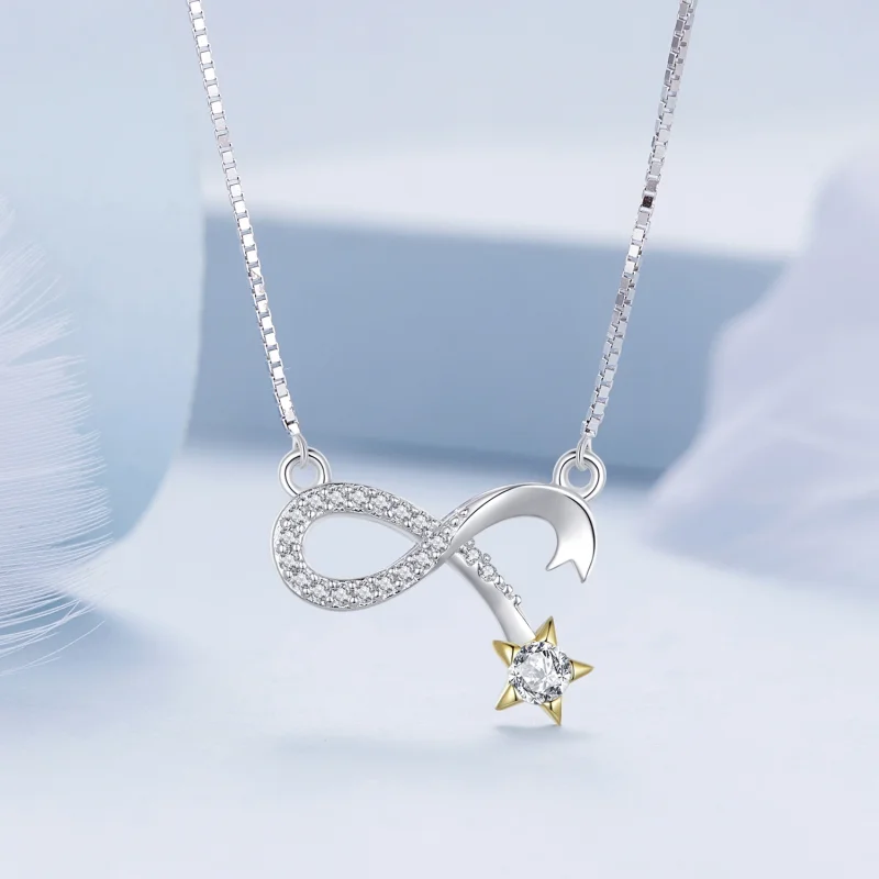 (afbeelding voor) Pandora Stijl Infinity Symbool Ketting - BSN351 - Bekijken 3