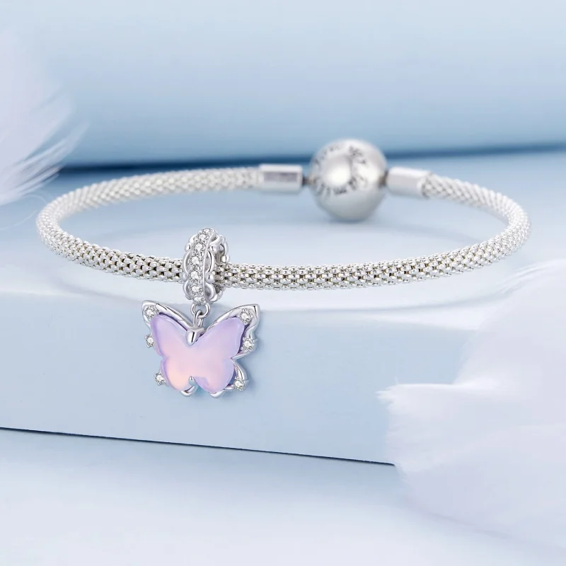 (afbeelding voor) Pandora-stijl Kant Vlinder Hanger - BSC925 - Bekijken 3