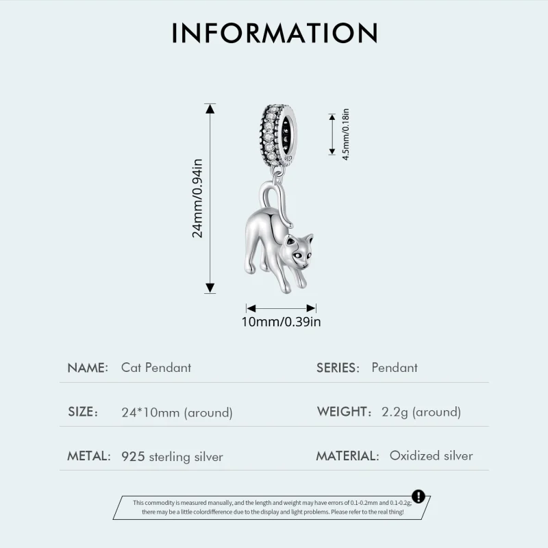 (afbeelding voor) Pandora Stijl Kat Hangertje - SCC2595 - Bekijken 4