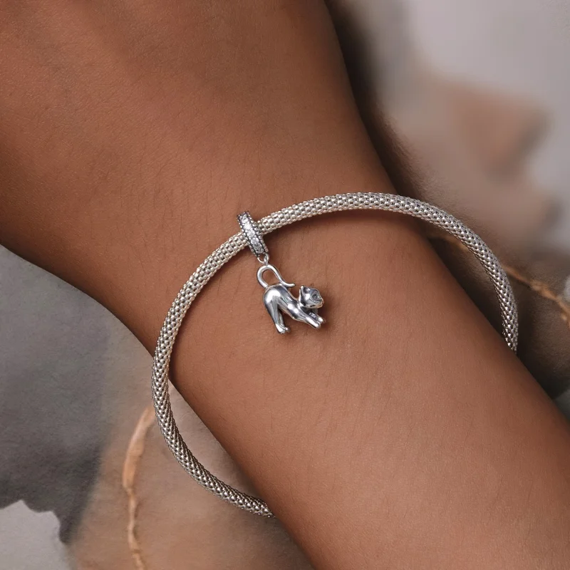 (afbeelding voor) Pandora Stijl Kat Hangertje - SCC2595 - Bekijken 7