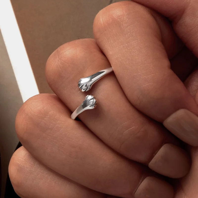 (afbeelding voor) Pandora Stijl Kat Knuffel Ring - SCR961-E - Bekijken 6