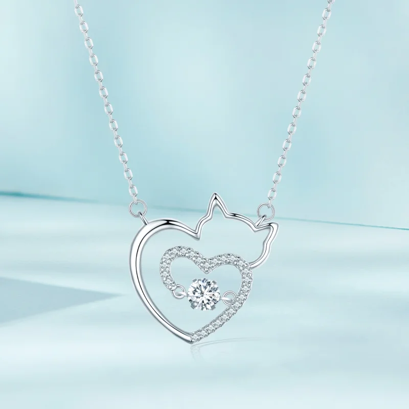 (afbeelding voor) Pandora Stijl Katten Slimme Halsketting - SCN503 - Bekijken 3