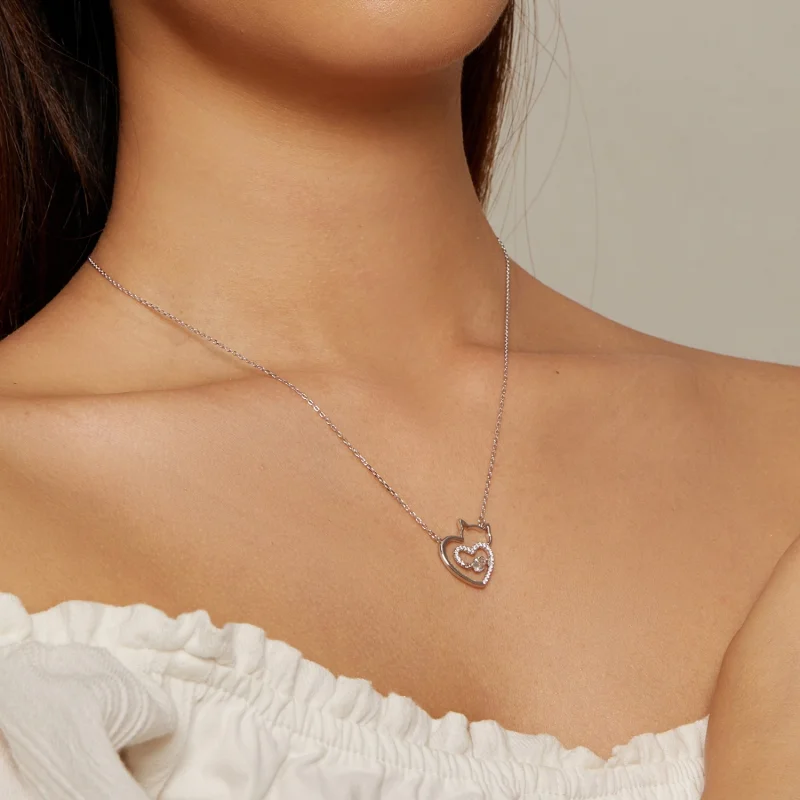 (afbeelding voor) Pandora Stijl Katten Slimme Halsketting - SCN503 - Bekijken 5