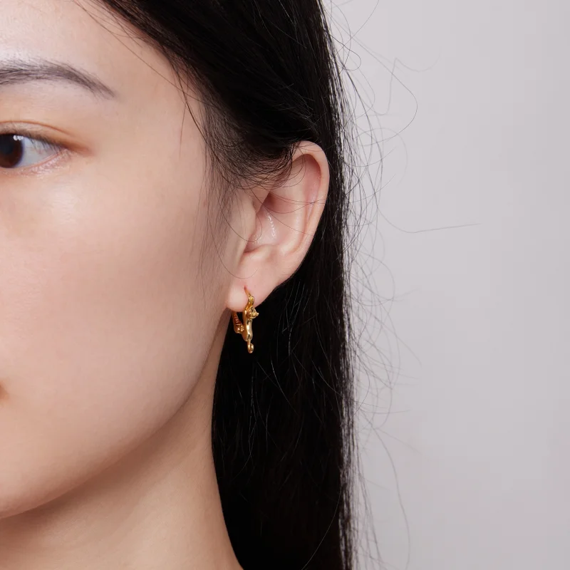 (afbeelding voor) Pandora-stijl kattenhoepeloorbellen - SCE1488-LC - Bekijken 5