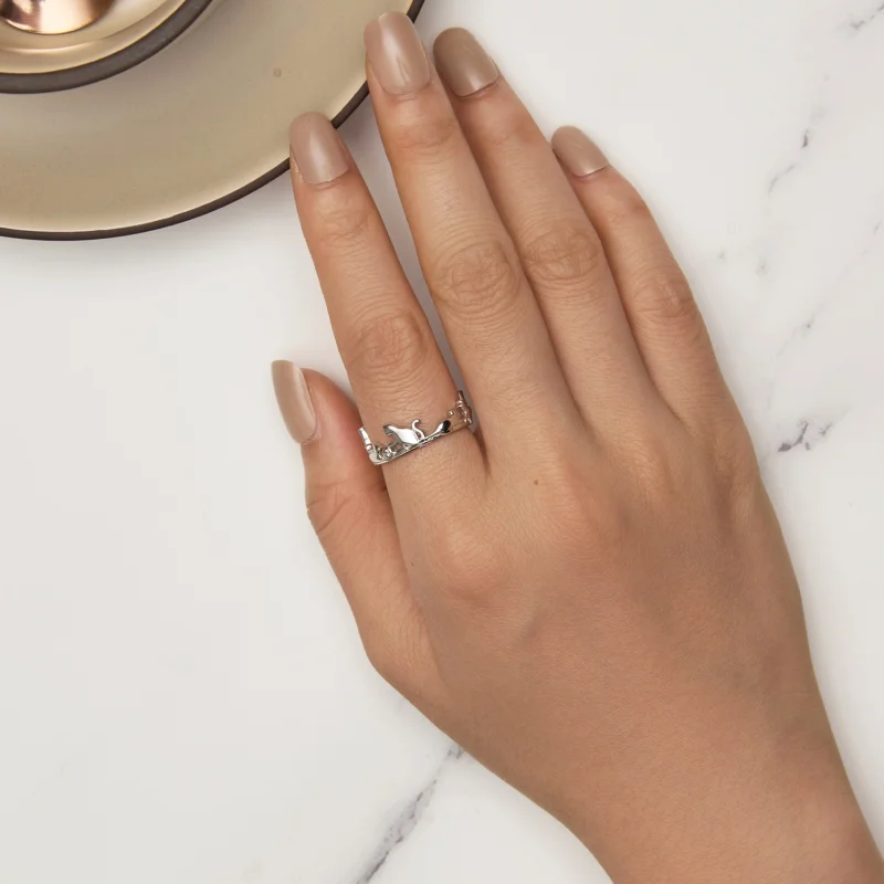 (afbeelding voor) Pandora Stijl Kattenring - SCR944-E - Bekijken 3