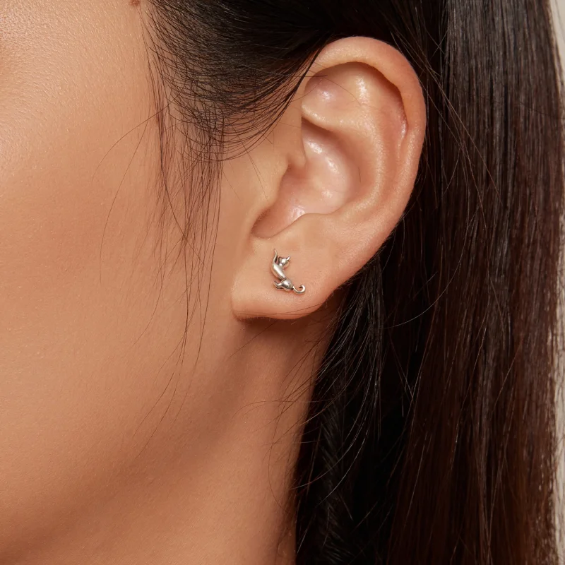 (afbeelding voor) Pandora-stijl Kattenstud-oorbellen - SCE1630 - Bekijken 6