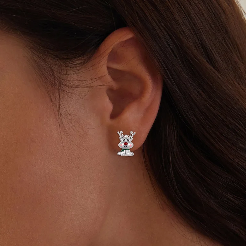 (afbeelding voor) Pandora Stijl Kerst Rendier Oorbellen - BSE920 - Bekijken 5