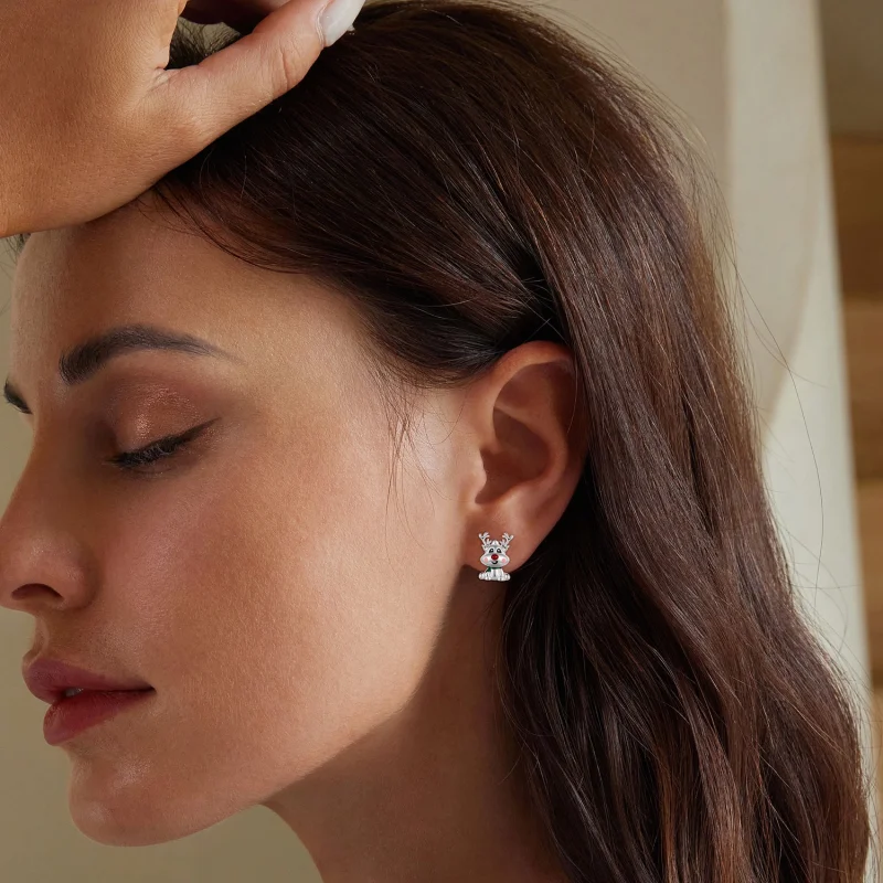 (afbeelding voor) Pandora Stijl Kerst Rendier Oorbellen - BSE920 - Bekijken 6