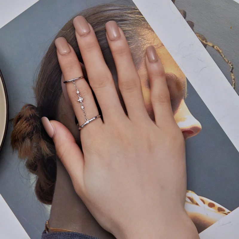 (afbeelding voor) Pandora Stijl Ketting Dubbele Ring Open Ring - BSR405 - Bekijken 6