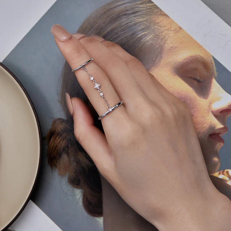 (afbeelding voor) Pandora Stijl Ketting Dubbele Ring Open Ring - BSR405 - Bekijken 7