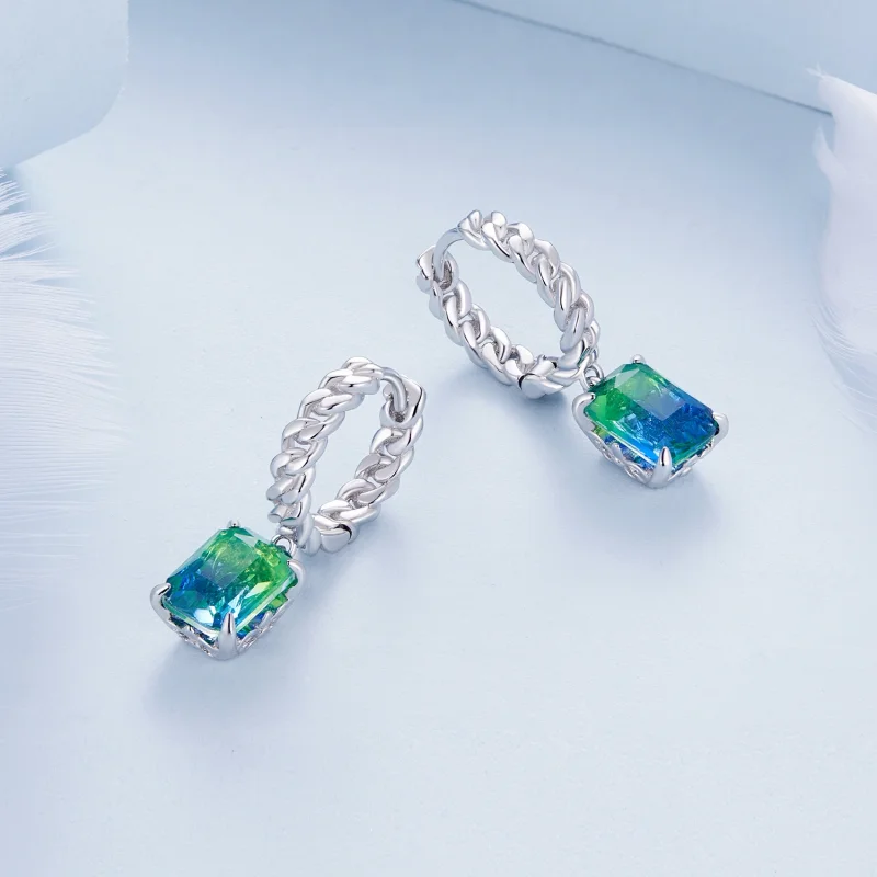 (afbeelding voor) Pandora-stijl Ketting Hoepel Oorbellen - BSE887 - Bekijken 3