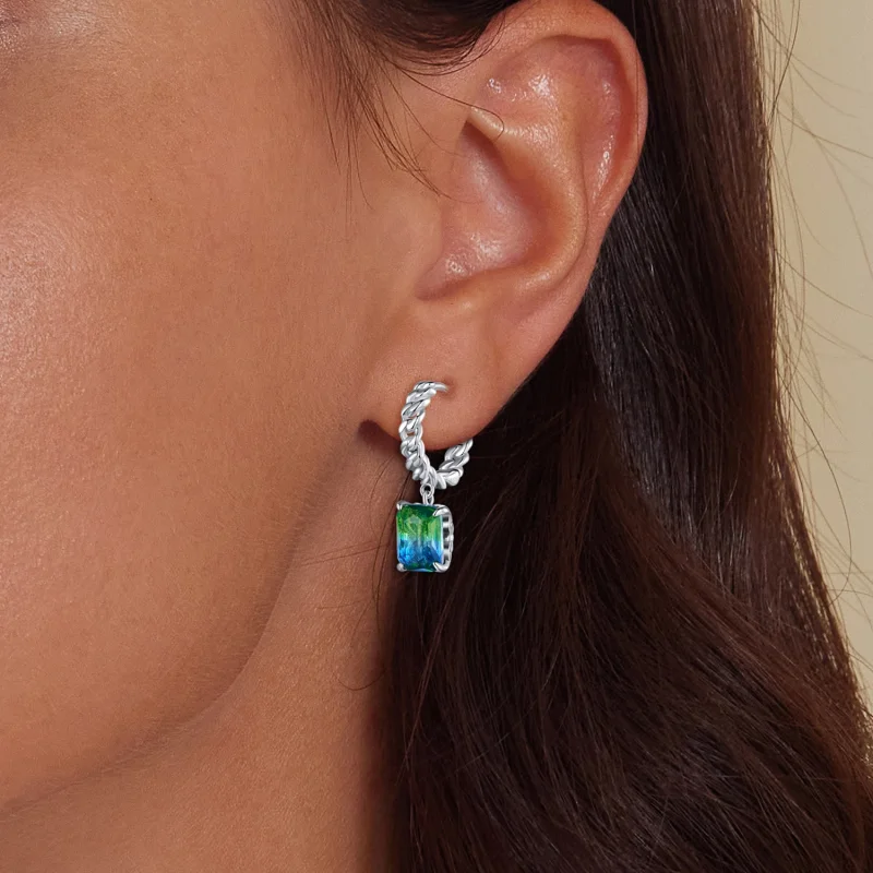 (afbeelding voor) Pandora-stijl Ketting Hoepel Oorbellen - BSE887 - Bekijken 6