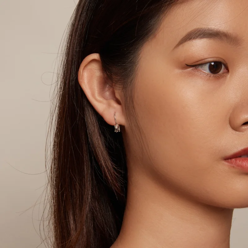 (afbeelding voor) Pandora Stijl Kitten Oorbellen Stud Oorbellen - SCE1618 - Bekijken 7