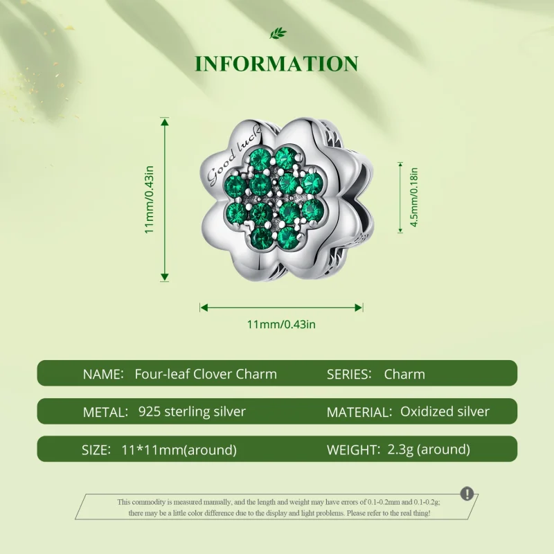 (afbeelding voor) Pandora Stijl Klavertje Vier Bedel - SCC2604 - Bekijken 6