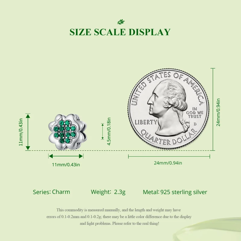 (afbeelding voor) Pandora Stijl Klavertje Vier Bedel - SCC2604 - Bekijken 7