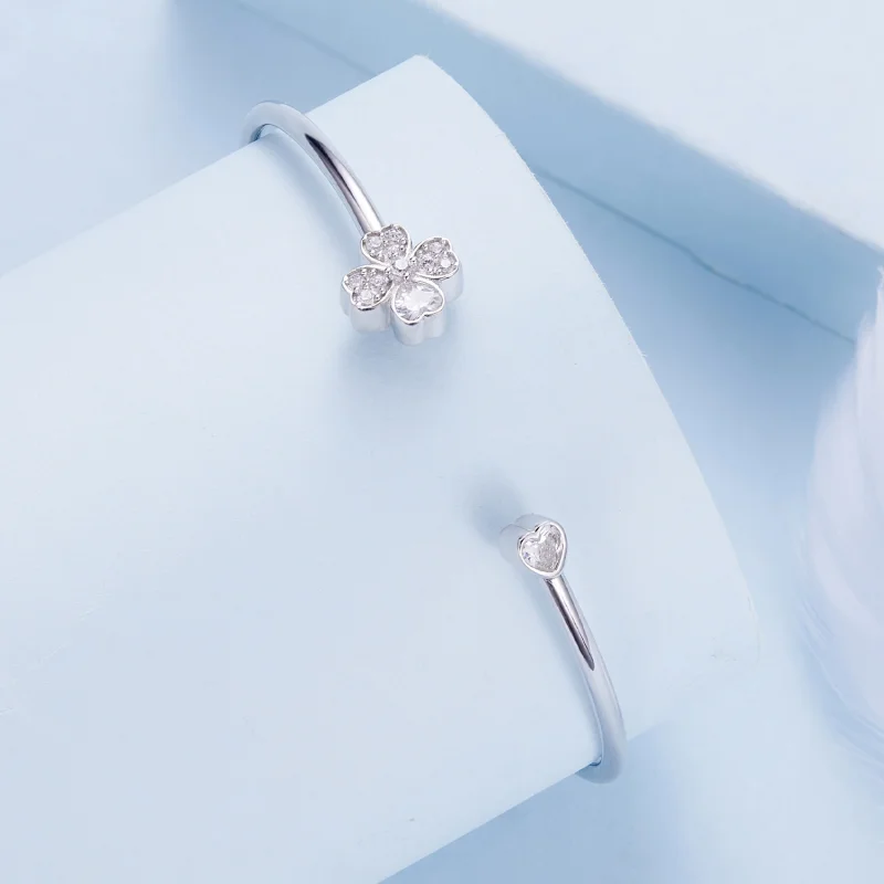 (afbeelding voor) Pandora Stijl Klavertje Vier Open Armband - BSB134 - Bekijken 2