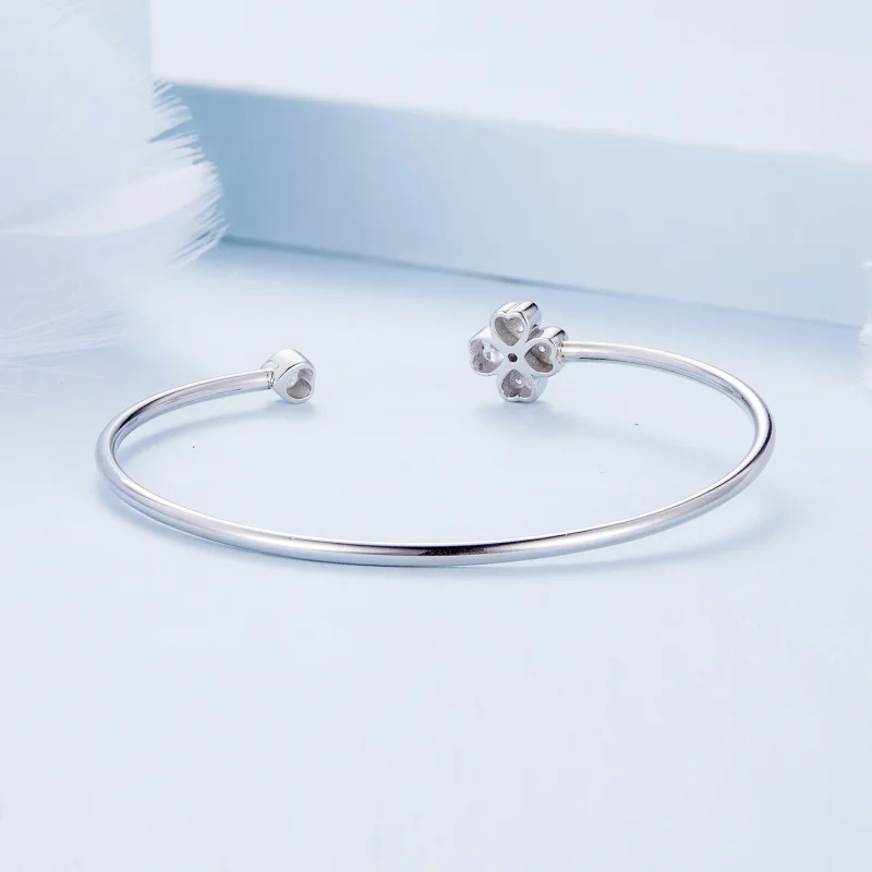 (afbeelding voor) Pandora Stijl Klavertje Vier Open Armband - BSB134 - Bekijken 4