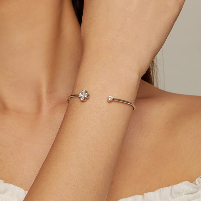 (afbeelding voor) Pandora Stijl Klavertje Vier Open Armband - BSB134 - Bekijken 5