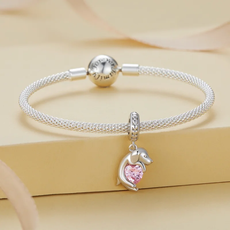 (afbeelding voor) Pandora Stijl Kleine Golden Retriever Hanger - BSC799 - Bekijken 2