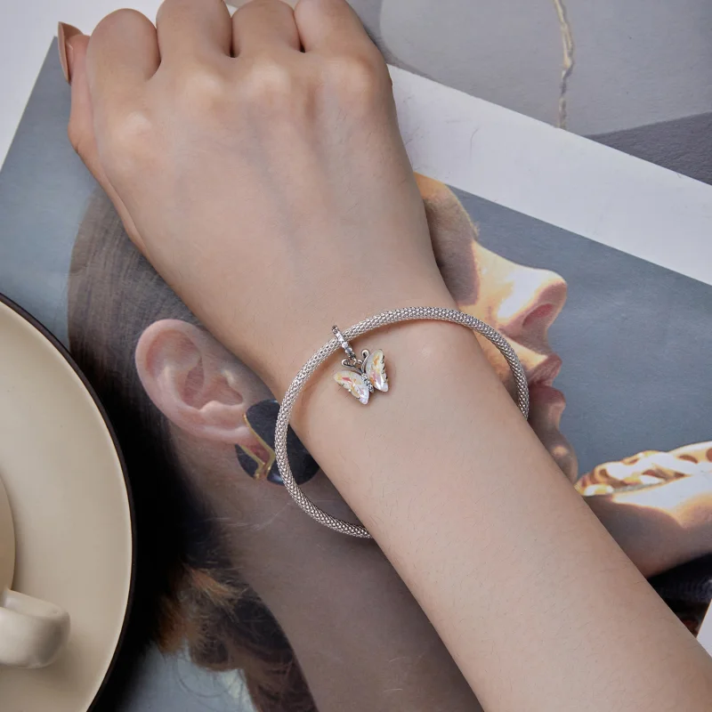 (afbeelding voor) Pandora stijl Kleurrijke Aurora Vlinder Hanger - SCC2305-CF - Bekijken 5