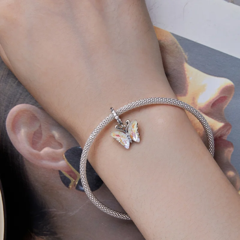 (afbeelding voor) Pandora stijl Kleurrijke Aurora Vlinder Hanger - SCC2305-CF - Bekijken 6