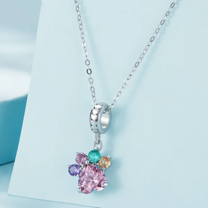 (afbeelding voor) Pandora-stijl Kleurrijke Schattige Klauw Dangle - SCC2478 - Bekijken 2