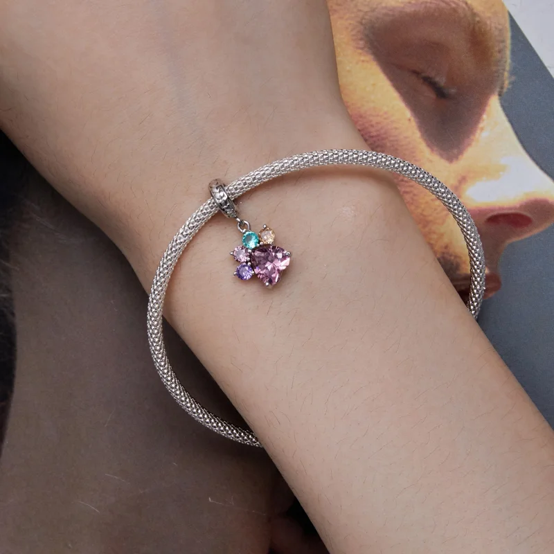 (afbeelding voor) Pandora-stijl Kleurrijke Schattige Klauw Dangle - SCC2478 - Bekijken 5