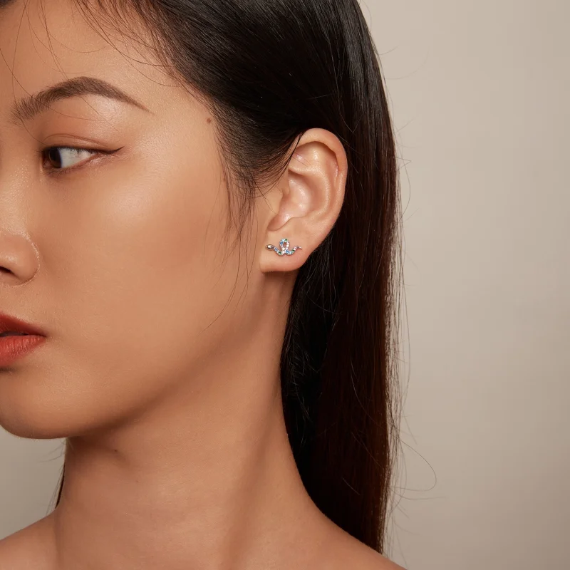 (afbeelding voor) Pandora-stijl Kleurrijke Slange Studs Oorbellen - SCE1633 - Bekijken 5