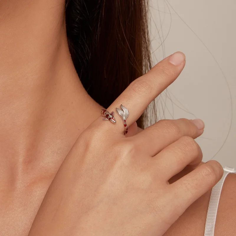 (afbeelding voor) Pandora Stijl Koi Open Ring - BSR474-E - Bekijken 5
