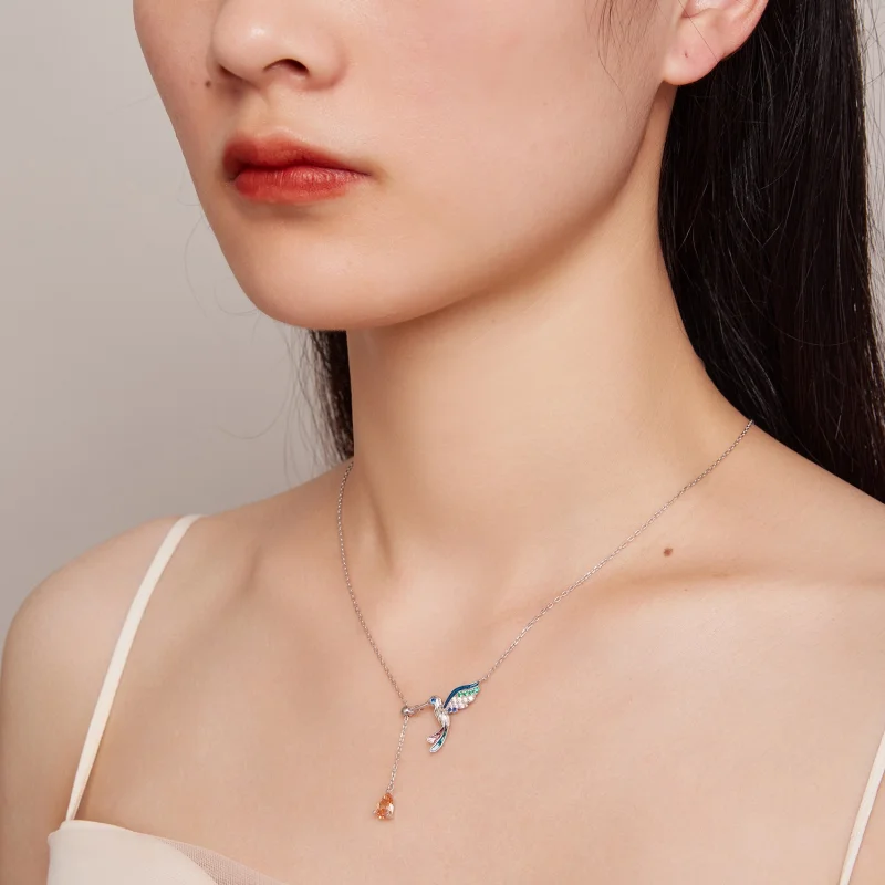 (afbeelding voor) Pandora Stijl Kolibrie Ketting - BSN305 - Bekijken 7