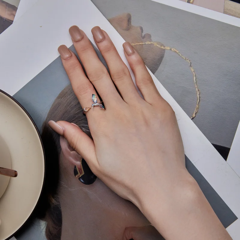 (afbeelding voor) Pandora Stijl Kolibrie Open Ring - BSR391 - Bekijken 6