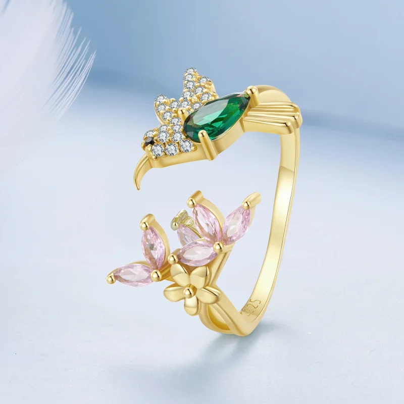 (afbeelding voor) Pandora Stijl Kolibrie's Geschenk - Zilveren Ring S925 - BSR016-B - Bekijken 2